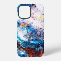 Blue sea wave. Artistic splashes of bright paints.