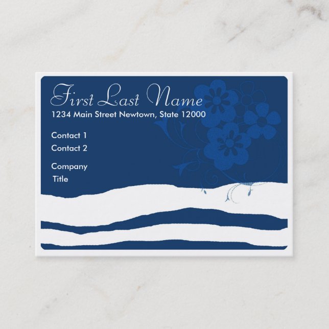 Blue Sea Wave Business Card (Front)