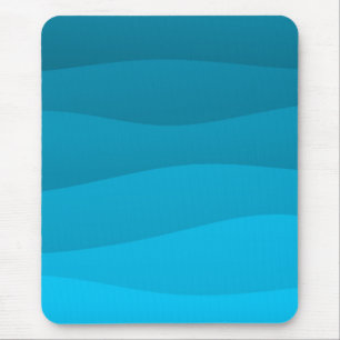 Blue sea waves mouse pad