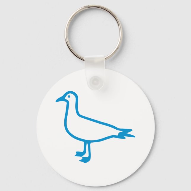 Blue Seagull Key Ring (Front)