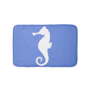 Blue Seahorse Bath Mat