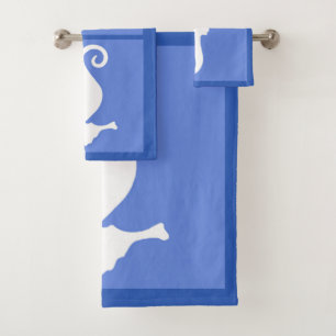 Blue Seahorse Bath Towel Set