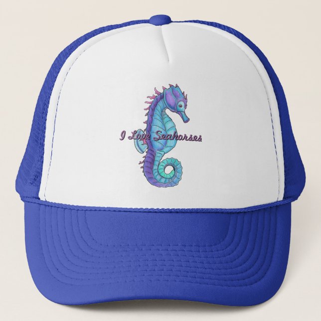 Blue Seahorse Hat (Front)