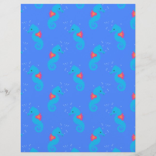 Blue Seahorse Pattern (Front)