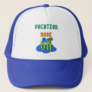Blue seal on vacation trucker hat