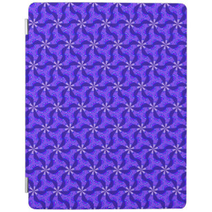 blue seamless triangle mandala style pattern iPad cover