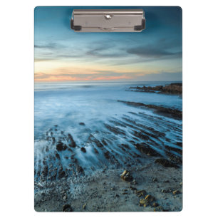 Blue seascape at sunset, California Clipboard