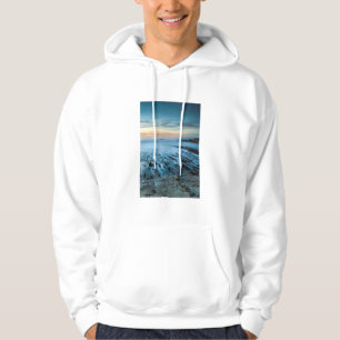 Blue seascape at sunset, California Hoodie