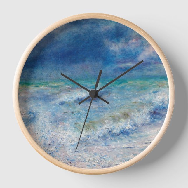 Blue Seascape by Renoir Clock (Front)