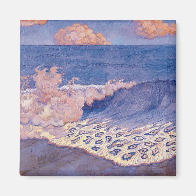 Blue seascape, Wave Effect, c.1893 Magnet (Front)