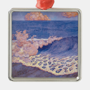 Blue seascape, Wave Effect, c.1893 Metal Ornament