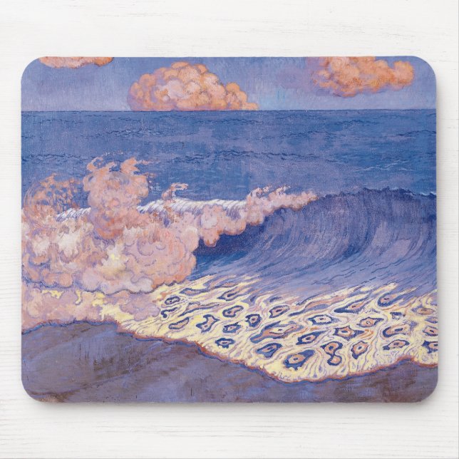 Blue seascape, Wave Effect, c.1893 Mouse Pad (Front)
