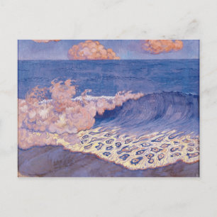 Blue seascape, Wave Effect, c.1893 Postcard