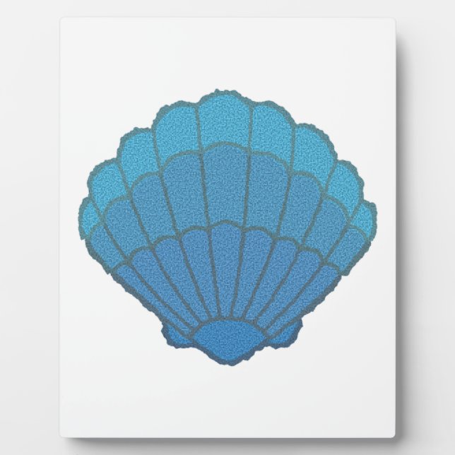 Blue Seashell Mosaic Plaque (Front)