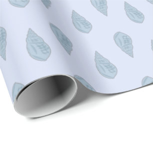 Blue Seashell Pattern . Wrapping Paper