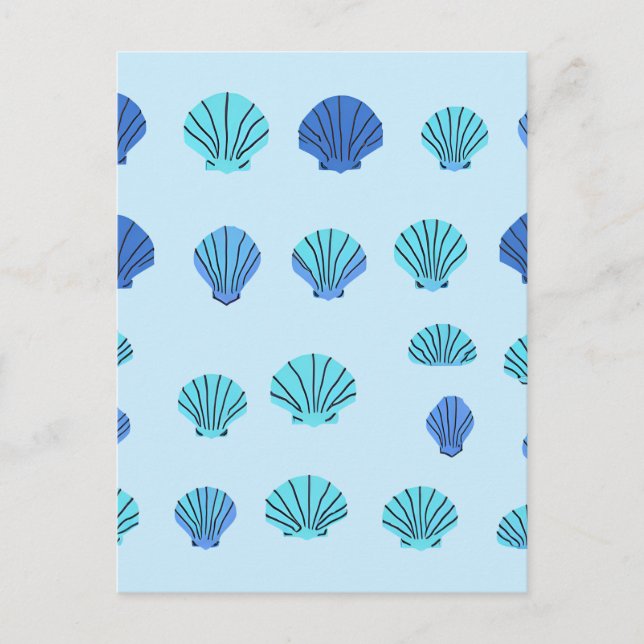 Blue Seashell Postcard (Front)