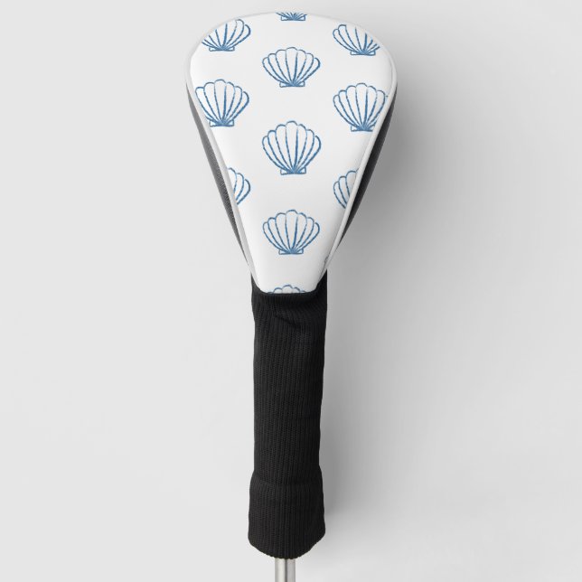 Blue Seashells  Golf Head Cover (Front)