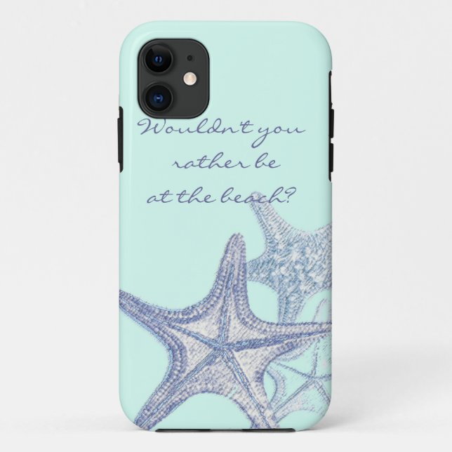 Blue seastar iphone case (Back)