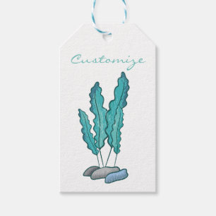 Blue Seaweed Algae Thunder_Cove Gift Tags