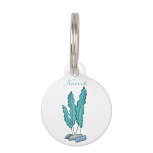 Blue Seaweed Algae Thunder_Cove Pet Tag