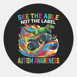 Blue See The Able Not The Label Autism T Rex Truck