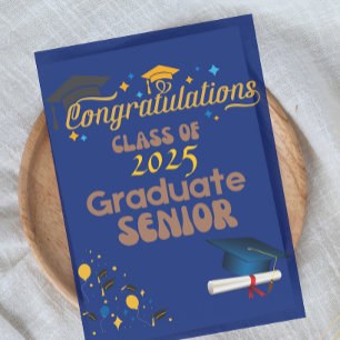 Blue Senior Class of 2025 Graduation Invitation