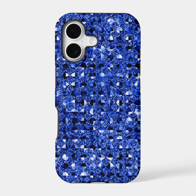 Blue Sequin Effect Phone Cases (Back)