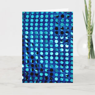 Blue Sequins Card