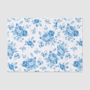 blue,shabby chic,roses,victorian,pattern,elegant,v tissue paper