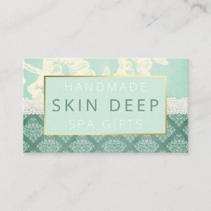 Blue Shabby Chic Spa Bath Soak Soap Body Butter Business Card