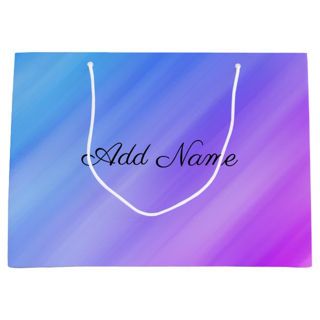 Blue Shade Abstract Large Gift Bag (Front)