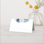 Blue Shade Flowers Elegant Boho Wedding Place Card<br><div class="desc">Blue floral wedding place cards</div>