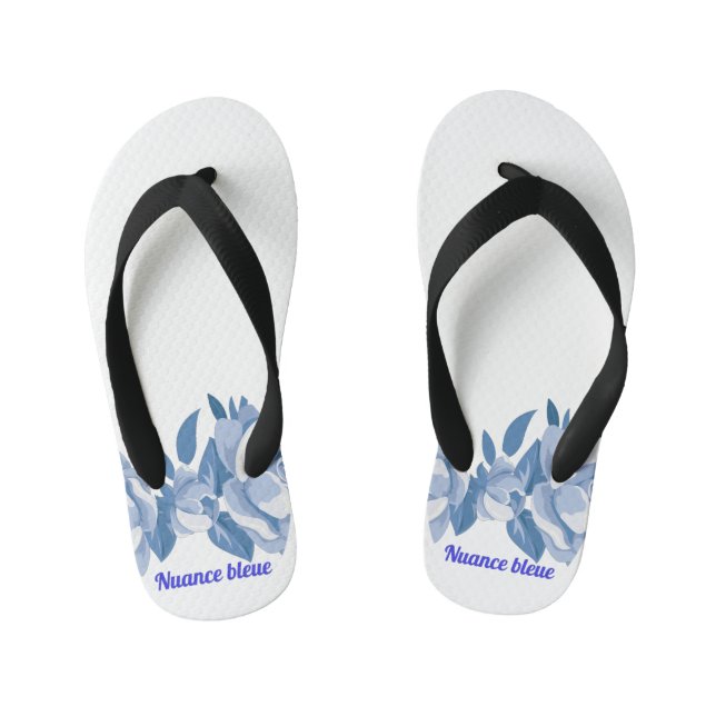 Blue shade together bath kid's thongs (Footbed)