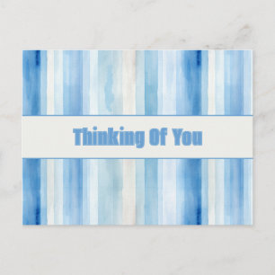 Blue Shades Abstract Thinking of You Postcard