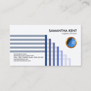 Blue Shades Distribution Channel Logistics Routes Business Card