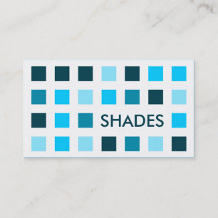 BLUE SHADES (mod squares) Business Card