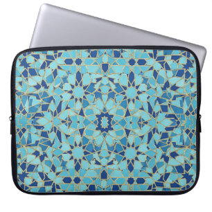blue shades mosaic laptop sleeve