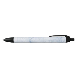 Blue Shadow Pattern Black Ink Pen