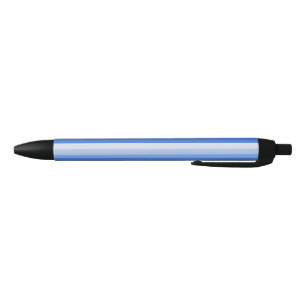 Blue shadow stripes black ink pen