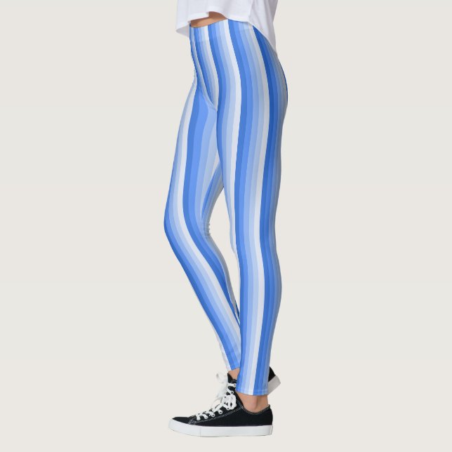 Blue shadow stripes leggings (Left)