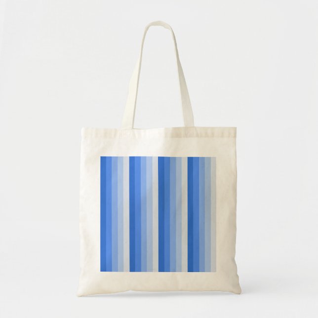Blue shadow stripes tote bag (Front)
