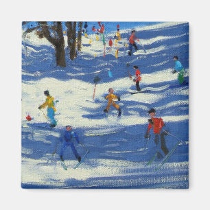 Blue shadows Morzine Magnet