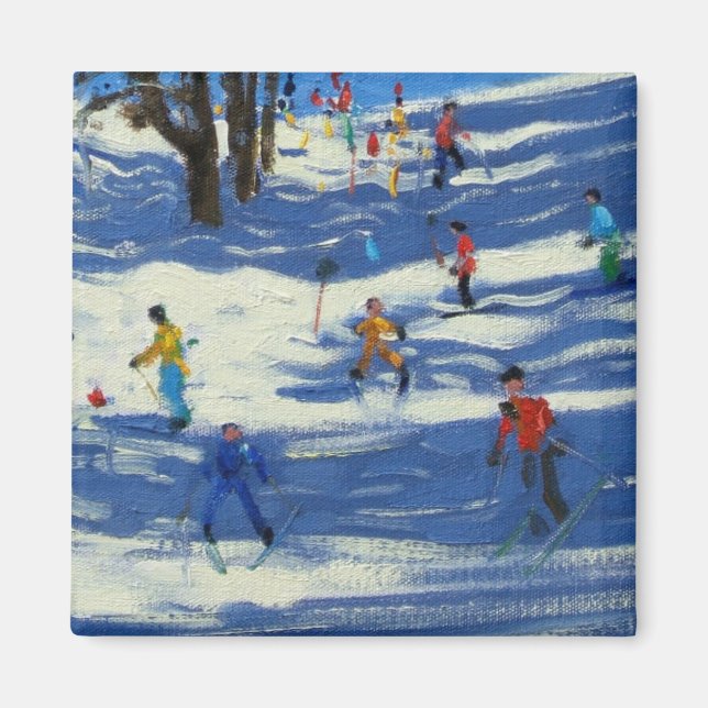 Blue shadows Morzine Magnet (Front)