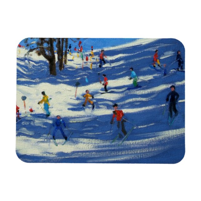 Blue shadows Morzine Magnet (Horizontal)