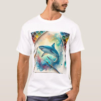 Blue Shark 060824AREF112 - Watercolor