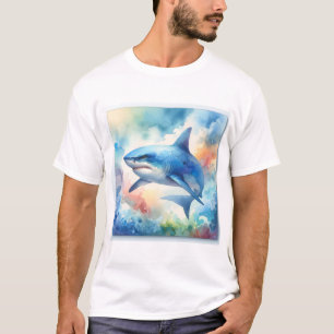 Blue Shark 150624AREF109 - Watercolor T-Shirt
