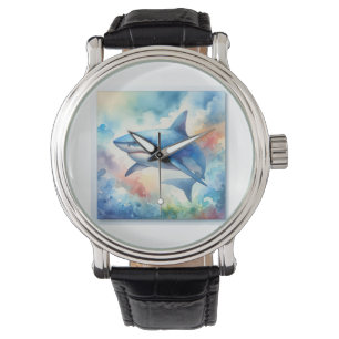 Blue Shark 150624AREF109 - Watercolor Watch