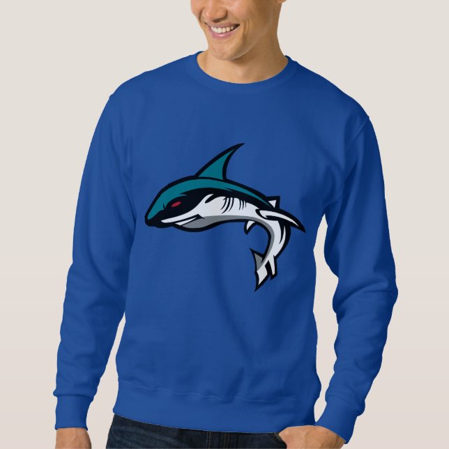 Blue shark and lead sticker sweatshirt (Front)
