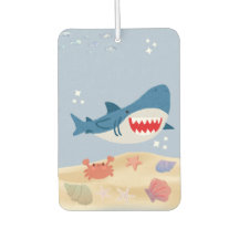 Blue shark car mat