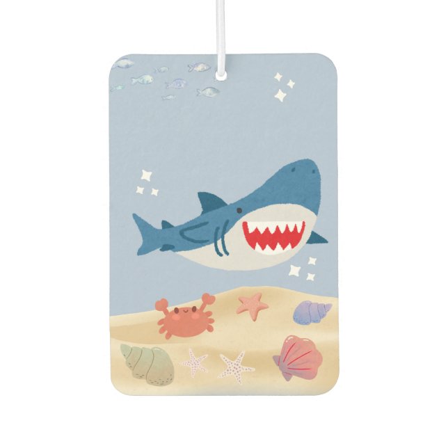 Blue shark car mat  air freshener (Front)